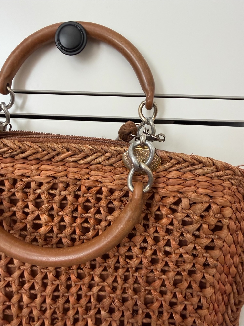 Vintage Creazioni Alma Woven Straw Crossbody Satchel Bag – Made in Italy - Picture 11 of 14